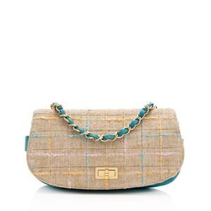 Chanel Vintage Tweed Mademoiselle Flap Bag